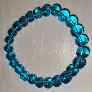 Crystal Blue Sapphire Beaded Bracelet